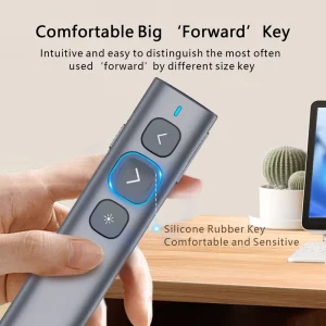 ISO CE Certified N95 Series 100m Laser Range Wireless Presenter Rechargeable Presentation Pointer for Corporate
