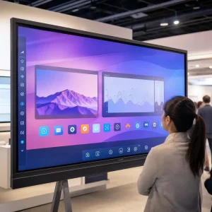 Indoor 4K LCD Smart TV 65/75/86 Inch 3000cd Brightness Capacitive Sunlight Readable OEM Retail Store