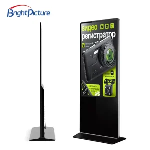 Indoor 55-Inch Floor-Standing LCD Digital Signage Touch Screen Built-in Wi-Fi Speaker Android 13/15 OS 4K