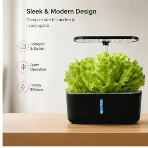 Indoor 6 Holes Smart Hydroponic Kit App Control Automatic LED Grow Light Water Circulation For Herb Vegetable Planting