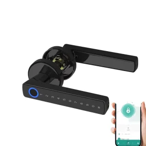 Indoor APP Control Smart Home Device Security System Electric Digital Fingerprint Cloud Storage Aluminum Handle Smart Door Lock