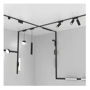 Indoor Commercial Home Lighting Black White Wifi 2.4G Dimmable Zigbee DC48V DC24V Magnetic Led Track Lights System