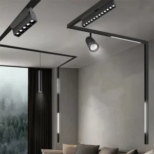 Indoor Designed Modern Smart LED Track Lights 0 10V Dimmable Remote Control LED Track Light System