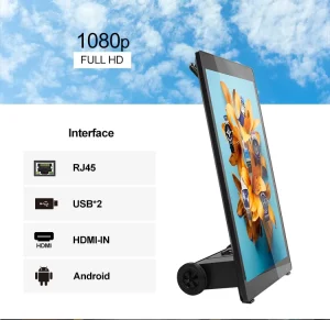 Indoor Digital Poster 10h Rechargeable Battery Powered 43 Inch LCD Digital Signage and Displays With Wheels