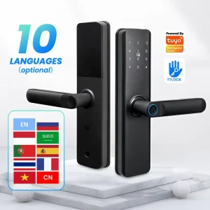 Indoor Electronic Touch Screen Digital Keyless Smart Lock Intelligent Password Fingerprint Smart Lock Door Handles