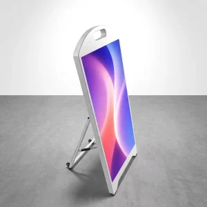 Indoor Freestanding LED Poster Sign Board Portable Wheeled Digital Display for Retail Store Advertising