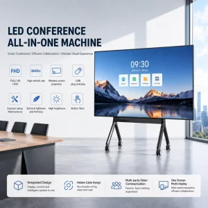 Indoor Full Color All-in-One LED Display Totem Smart Advertising Screen High Brightness HDR10+ 1080P Digital Signage