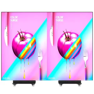 Indoor Full Color LED Poster Display with Fine Pitch P1.5 P1.86 GOB Portable Advertising Screen LED for Commercial Grade Poster