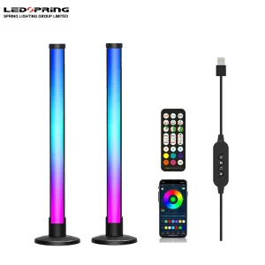 Indoor Home Decor Smart Lighting Desk Lamp USB Power White Shade Remote Control Music Sync 16 Million for Gaming Room LED RGBIC