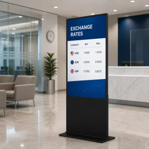 Indoor LCD WIFI Floor standing Android Totem Ultra Thin Capacitive Touch 49 inch Advertising Elevator Retail Store