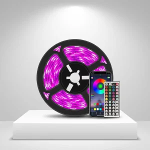 Indoor Party Decorative Light 20m RGB LED Strip 24V Dimmable APP Control EU Plug Holiday Lighting Setup Cuttable IP20
