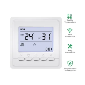 Indoor Programmable Electric Heating Thermostat for Home Apartment Electric Heating 16A Thermostat with Smart Wifi Thermostat