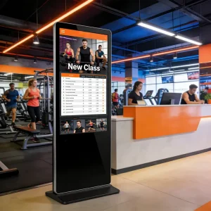 Indoor Smart Kiosk Vertical 55 Inch Infrared Touch LCD 4K Advertising Interactive Digital Signage Elevator Gym Shopping Mall SDK