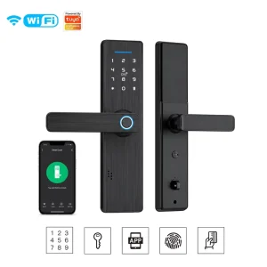 Indoor WiFi Zigbee AAA Battery 5050 Lock Body Smart Card Unlock Fingerprint Password Door Lock Smart Lock
