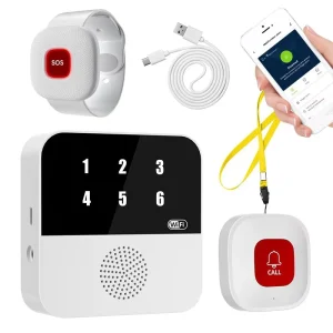 Indoor Wifi Wireless Caregiver Pager Smart Bracelet Call System SOS Emergency Alarm Panic Button for Elderly Patient Disabled