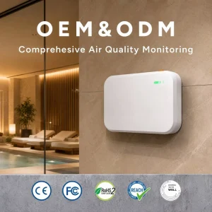 Industrial Garage 8 in 1 NO2 Carbon Monoxide CO Aeropulse A100 Modbus RS485 PoE Wi Fi IP65 Indoor Air Quality Monitor