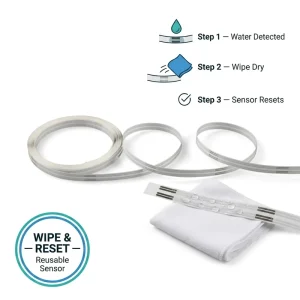 Industrial Grade ABS Flood Detector Sensing Tape 3.5mm Plug IP Network Liquid Leak Alarm System Dual Backup Water Leak Sensor