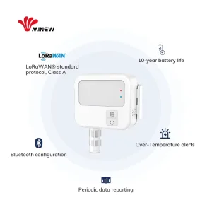 Industrial Lora Temperature Humidity Data Logger Recorder Wireless Lorawan Bluetooth Temperature Smart IoT Sensor