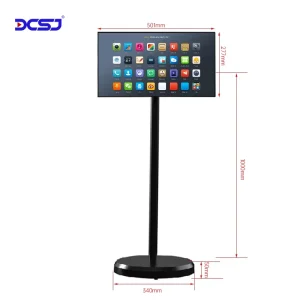 Industrial Touch Screen Monitor 24 27 32 Inch Android Portable Display With Wheels For Office Home Education