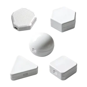 Injection Molding Custom White Plastic Smart Sensor Housing IoT Device Enclosure Electronic Box OEM ODM