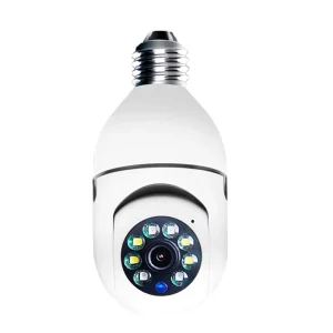Innovative Security WiFi Smart Bulb Camera with Two-way Audio & Memory Card Support for 360 Panoramic Home Monitoring