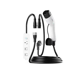 Integrated EV Charging and Discharging Gun Portable 10A 16A Combined Socket 5m Cable for New Energy Vehicles