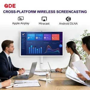 Intelligent 4K UHD LED Smart TV WiFi Touch Screen Movable Base Android 13 Windows 11 Linux Commercial Display for Business Use