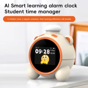 Intelligent AI Digital Alarm Clock Wi-Fi Learning Device Cute Cartoon Design Office Home Use Student Question Answering Time