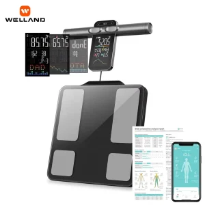 Intelligent Bioimpedance Digital Body Fat Smart Scale With 8 Point Contact Electrodes for Weight Measuring BIA Scale Type
