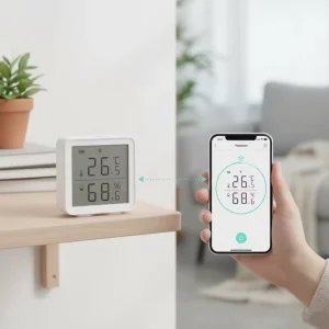 Intelligent Climate Data Logger Historical Tracking Capability for Smart Building Use Tuya WiFi Enabled OLED Temperature