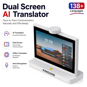 Intelligent Desktop AI Translation Machine Dual Touch Screen Voice Translator Device Smart Service Equipment