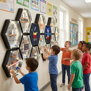 Intelligent Electronic Musical Instrument AI Interactive Box Device Wall Art for School Corridor STEM Lab Equipment