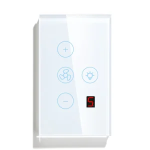 Intelligent Glass Panel Supplier Remote Fan Switch Touch Control Wall Plate for Smart Home Office