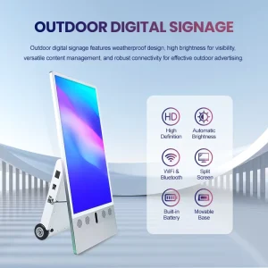 Intelligent LED Advertising Display Cloud Control High Definition Multi Language Support for Indoor Outdoor Public