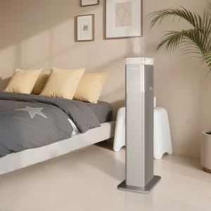 Intelligent Modern Top Fill Multi-functional Warm Mist Ultrasonic Humidifier with Remote Control and Low Noise Electric Plastic