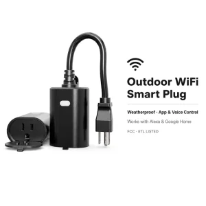 Intelligent Power Outlet Outdoor Wi-Fi Smart Plug with Socket Remote-Controlled Electrical Outlet