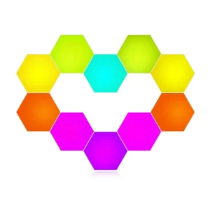 Intelligent Tuya Smart WiFi Modern Living Room Hexagon Light Alexa Google Home Voice Control RGBIC Color IP55 PST-HL10