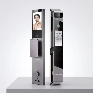 Intelligent Video Door Lock with 3D Facial Biometric and Fingerprint Scanner WiFi Intercom System Compatible for Residential Use
