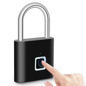 Intelligent Waterproof Smart Lock Keyless Padlock Fingerprint Access Anti-Theft Electronic Zinc Alloy Storage Cabinet Door Lock