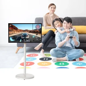 Intelligent with Swivel Wheels and Touch Screen Portable Mobile Companion. the Screen Can Be Wirelessly Projected