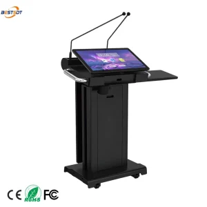 Interactive Digital Podium with Touch Screen Smart Lectern for Modern Classroom Teaching and Training Room
