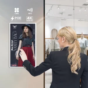 Interactive Display 32inch 4k Monitor Ultra Wall Touch Screen Digital Signage Android 13 6 TOPS AI Optional POE NFC for Business