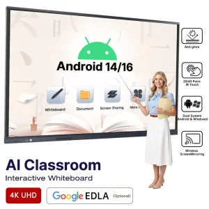 Interactive Electronic Whiteboard 55 65 75 85 86 98 110 Inch Touch Screen Smart Board for Teaching