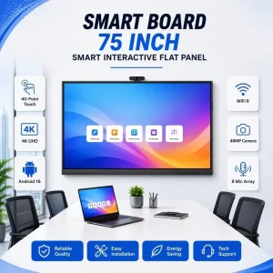 Interactive Flat Panel Display Smart Board 55 65 75 86 Inch 4K Touch Screen Digital Whiteboard for Education