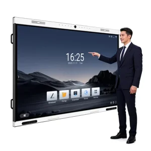 Interactive Flat Panel Smart Board Touch Screen Display 16 9 Anti Glare Wireless Screen Sharing UHD Resolution Android 13