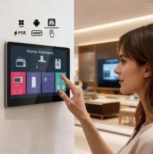 Interactive Home Assistant Screen Control Panel 15.6/18.5/21.5/24/27 Inch Android 14 LCD Digital Signage POE Supply AI Optional