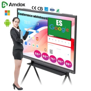 Interactive Smart Board Flat Panel Whiteboard Classroom Education 75 Inch 40 Point Multi Touch 4K DLED LCD Display