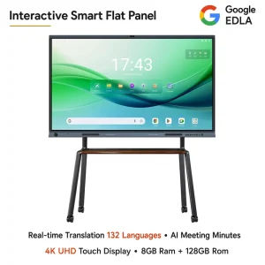 Interactive Smart Electronic Whiteboard 65 75 86 98 Inch 4K LED Flat Panel Multi Touch 48MP Camera 8GB+128GB ODM OEM