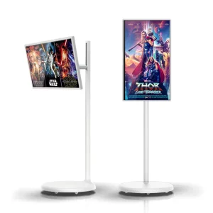 Interactive Smart Television Portable Digital Signage Monitor with Touch Screen Rotating TV for Shopping Mall & Education Use