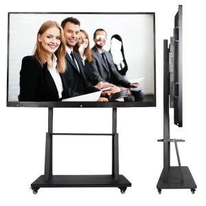 Interactive Smart Whiteboard 55 Inch 4K 20 40 Point Touch Screen AG Anti Glare LCD Display Android 12 Windows 11 Vertical
